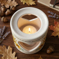 Personalized Sunflower Memorial Candle Holder, Heart Cutout Ceramic Sympathy Gift, In Loving Memory Remembrance Tealight Cup
