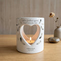 Personalized Memorial Candle Holder, When Feathers Appear Loved Ones Are Near, Ceramic Heart Sympathy Tea Light, Bereavement Gift