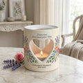 Personalized Memorial Candle Holder for Mom, Forever Loved Forever Missed Ceramic Heart Tealight Sympathy Gift