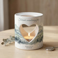 Personalized Memorial Candle Holder, Forever Wandering Free Sympathy Gift, Mountain Tealight Keepsake, Bereavement Loss of Loved One