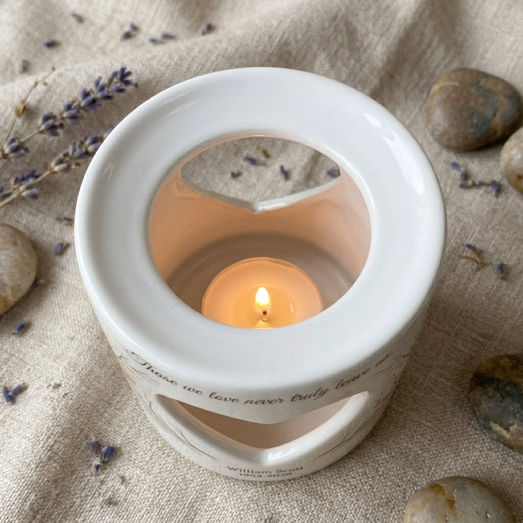 Personalized Memorial Candle Holder, Heart Tealight Sympathy Gift, Custom Name Date Bereavement Keepsake, Loss of Loved One