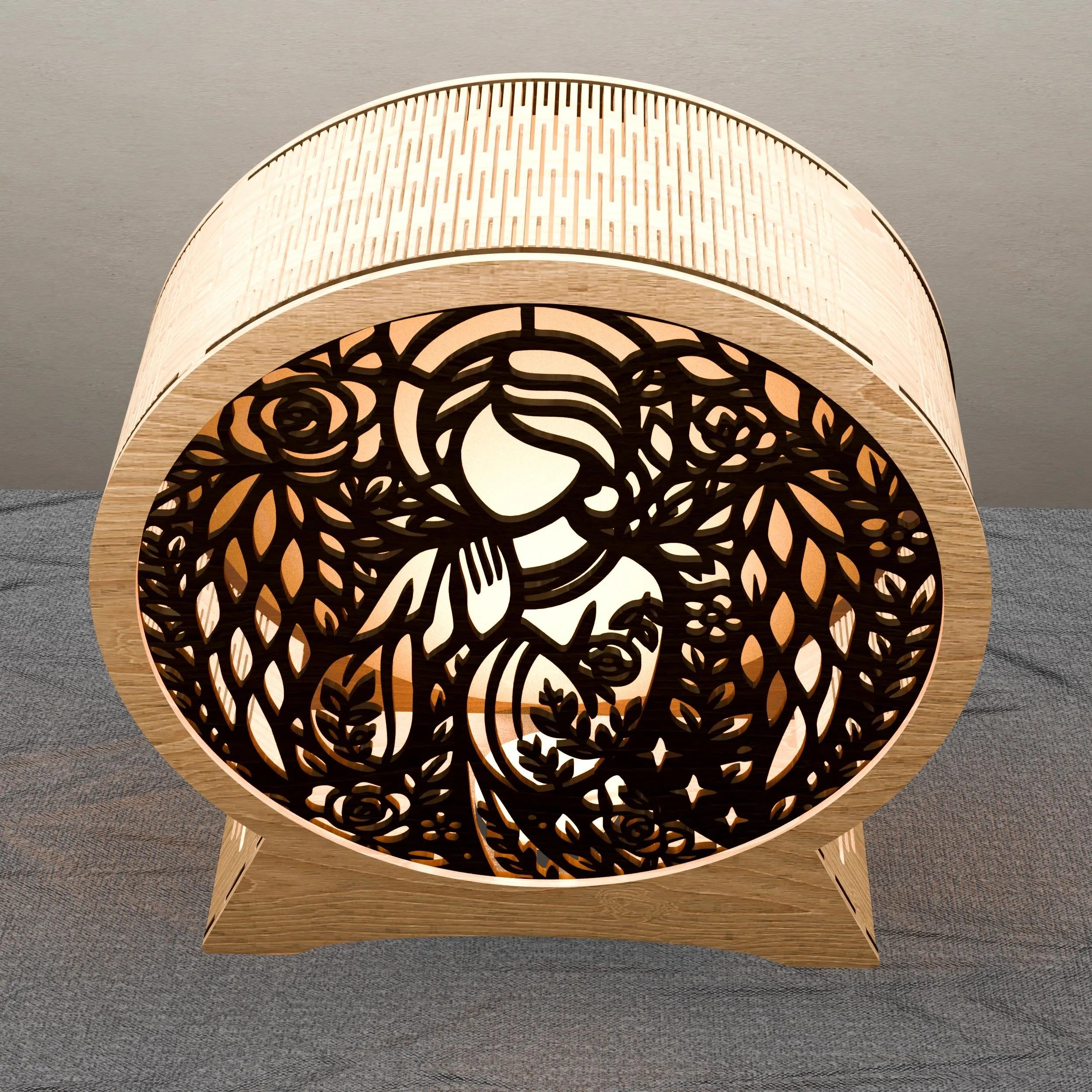 Praying Virgin Mary 3D Mandala SVG, Catholic Layered Lightbox Laser Cut Files, Madonna Multilayer Cardstock Papercut Template