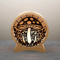 Mushroom Lamp SVG Laser Cut File, 3D Round Wooden Night Light, Multilayer Mandala Mushroom Forest Lantern Digital Download