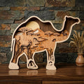 Camel Multilayer Laser Cut Files, Savanna Safari 3D Layered SVG, Desert Animal Shadow Box, Glowforge Wood Decor