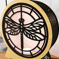 Dragonfly Lantern SVG Laser Cut File, 3D Multilayer Mandala Candle Holder Lamp, Glowforge Wood Lantern Digital Download