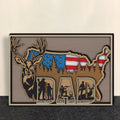 Dad The Man The Myth The Legend SVG, USA Map Deer Hunting Multilayer SVG, American Flag Buck Laser Cut File, Fathers Day Gift