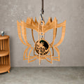 Lotus Pendant Lamp Laser Cut Files SVG DXF, 3D Wooden Hanging Lampshade Bundle, Fairy Butterfly CNC Digital Download