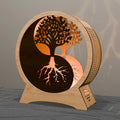 Yin Yang Tree of Life Light Box SVG Laser Cut Files, 3D Layered Mandala Lamp, Glowforge Cricut Digital Download, DXF CDR