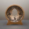 Bee Hive Light Box SVG, Honey Bee Mandala 3D Shadow Box Laser Cut Files, Multilayer Round Lamp SVG for Glowforge, Cricut, Lightbox Template