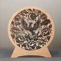 Phoenix Lamp SVG Laser Cut Files, Multilayer Mandala Night Light, Peony Lotus Moon 3D Wood Lantern Digital Download for Glowforge