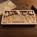 Mythical Pocket Monsters Multilayer SVG, Legendary Creatures & Ball 3D Layered Wood Plaque, Glowforge Gamer Room Decor Digital Download