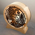 Thanksgiving Turkey Lamp SVG Laser Cut File, 3D Layered Mandala Light Box, Fall Harvest Pumpkin Night Light Digital Download