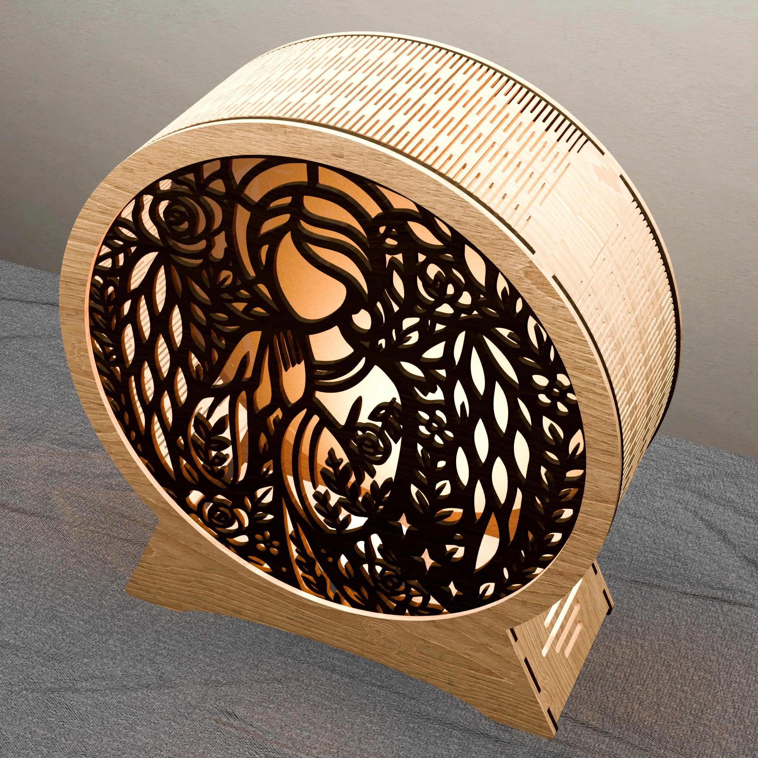 Praying Virgin Mary 3D Mandala SVG, Catholic Layered Lightbox Laser Cut Files, Madonna Multilayer Cardstock Papercut Template