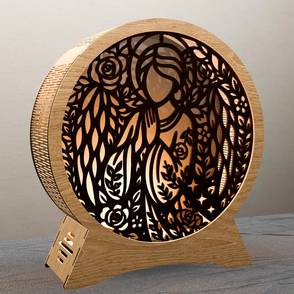 Praying Virgin Mary 3D Mandala SVG, Catholic Layered Lightbox Laser Cut Files, Madonna Multilayer Cardstock Papercut Template