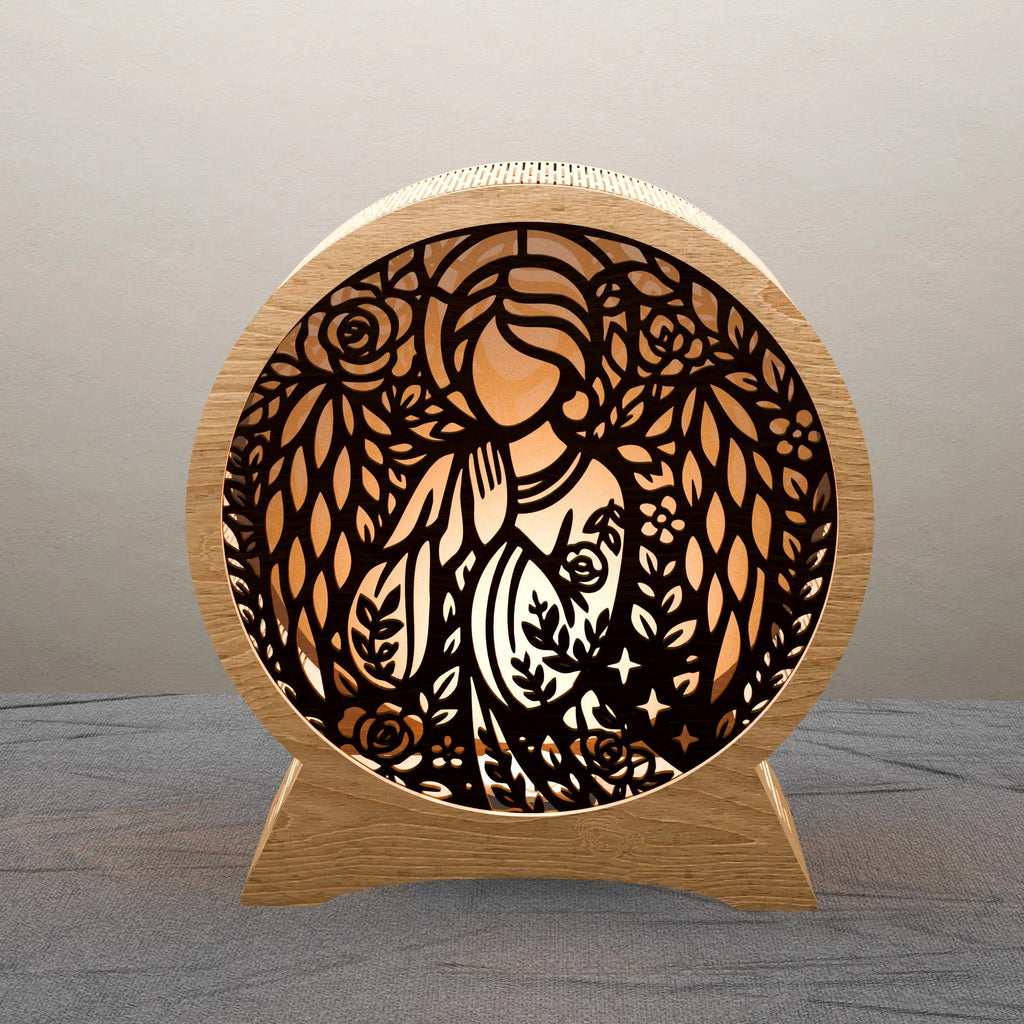 Praying Virgin Mary 3D Mandala SVG, Catholic Layered Lightbox Laser Cut Files, Madonna Multilayer Cardstock Papercut Template